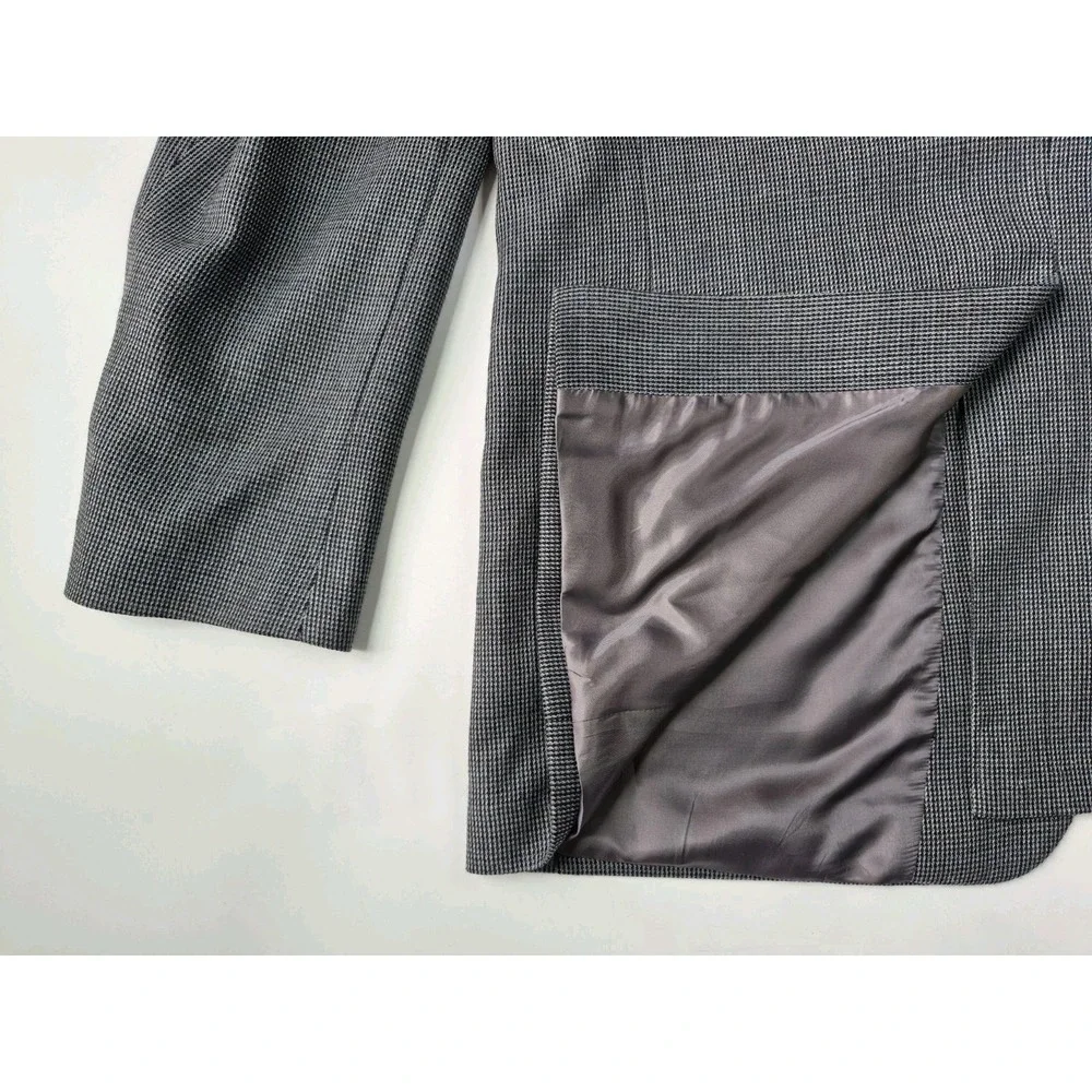 Chaps 44R Gray Blue Wool Blazer Mens 2 Button Sport Coat Single Vented Regular